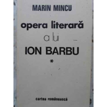 OPERA LITERARA A LUI ION BARBU