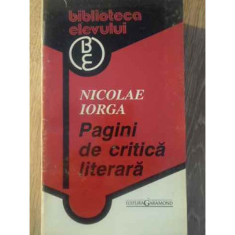 PAGINI DE CRITICA LITERARA