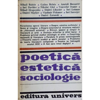 POETICA ESTETICA SOCIOLOGIE