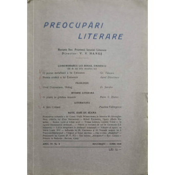 PREOCUPARI LITERARE NR.6 COMEMORAREA LUI MIHAIL EMINESCU