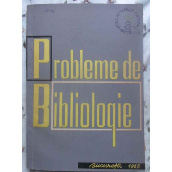 PROBLEME DE BIBLIOLOGIE