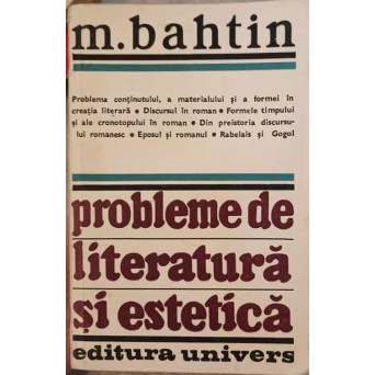 PROBLEME DE LITERATURA SI ESTETICA