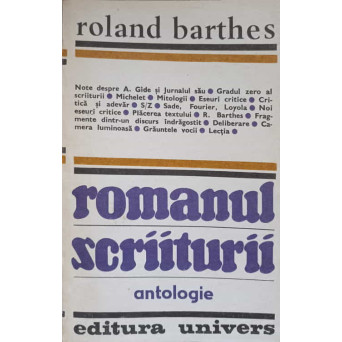 ROMANUL SCRIITURII. ANTOLOGIE