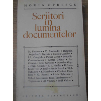 SCRIITORI IN LUMINA DOCUMENTELOR