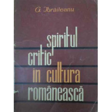 SPIRITUL CRITIC IN CULTURA ROMANEASCA