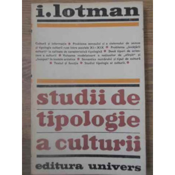 STUDII DE TIPOLOGIE A CULTURII