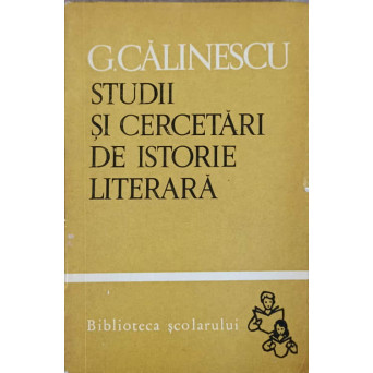 STUDII SI CERCETARI DE ISTORIE LITERARA