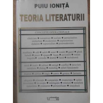 TEORIA LITERATURII. CONCEPTE OPERATIONALE