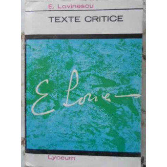 TEXTE CRITICE
