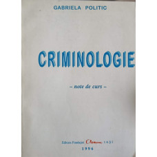 CRIMINOLOGIE. NOTE DE CURS