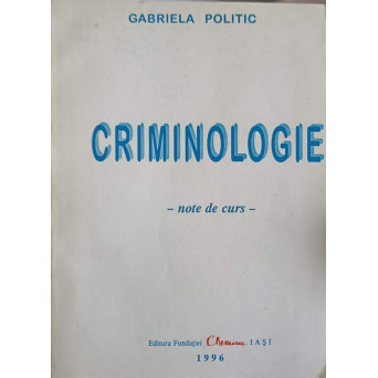 CRIMINOLOGIE. NOTE DE CURS