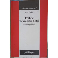 PROBELE IN PROCESUL PENAL. PRACTICA JUDICARA PROBELE IN PROCESUL PENAL. PRACTICA JUDICARA
