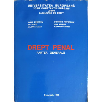 DREPT PENAL, PARTEA GENERALA