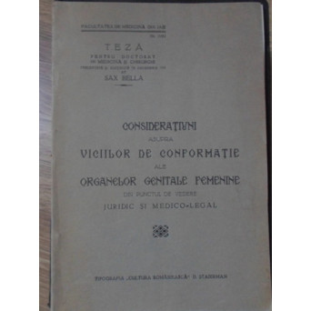 CONSIDERATIUNI ASUPRA VICIILOR DE CONFORMATIE ALE ORGANELOR GENITALE FEMENINE