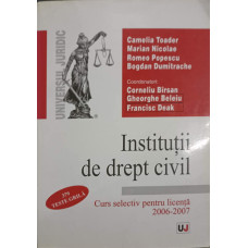 INSTITUTII DE DREPT CIVIL. CURS SELECTIV PENTRU LICENTA 2006-2007