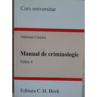 MANUAL DE CRIMINOLOGIE