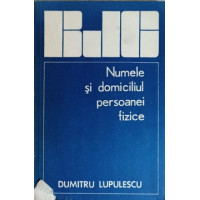 NUMELE SI DOMICILIUL PERSOANEI FIZICE NUMELE SI DOMICILIUL PERSOANEI FIZICE