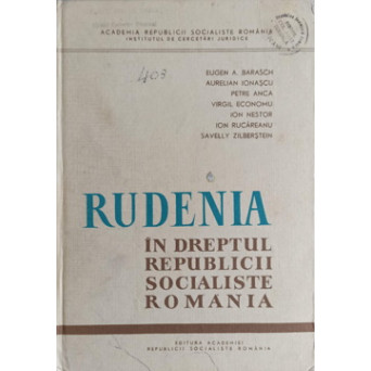 RUDENIA IN DREPTUL R.S.R.