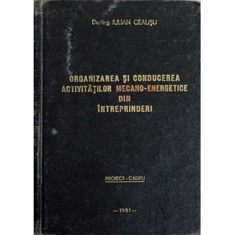ORGANIZAREA SI CONDUCEREA ACTIVITATILOR MECANO-ENERGETICE DIN INTREPRINDERI