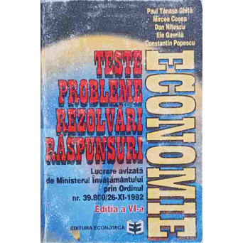 ECONOMIE. TESTE, PROBLEME, REZOLVARI, RASPUNSURI