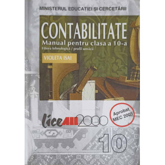 CONTABILITATE, MANUAL PENTRU CLASA A 10-A
