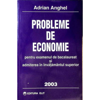 PROBLEME DE ECONOMIE PENTRU EXAMENUL DE BACALAUREAT SI ADMITEREA IN INVATAMANTUL SUPERIOR