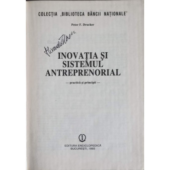 INOVATIA SI SISTEMUL ANTREPRENORIAL