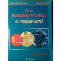 DE LA MAXIMIZAREA PROFITULUI LA TRIPLA EFICIENTA DE LA MAXIMIZAREA PROFITULUI LA TRIPLA EFICIENTA