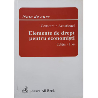 ELEMENTE DE DREPT PENTRU ECONOMISTI