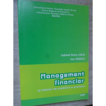 MANAGEMENT FINANCIAR SI TEHNICI DE STABILIRE A PRETULUI