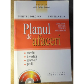 PLANUL DE AFACERI. CONCEPTE, METODE, TEHNICI, PROCEDURI (CD LIPSA)