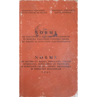 NORME DE PREVENIRE SI STINGERE A INCENDIILOR IN RAMURA INDUSTRIEI ELECTROTEHNICE