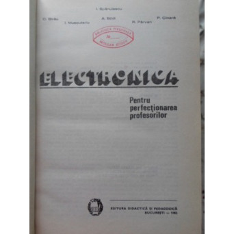 ELECTRONICA PENTRU PERFECTIONAREA PROFESORILOR