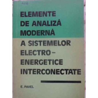ELEMENTE DE ANALIZA MODERNA A SISTEMELOR ELECTROENERGETICE INTERCONECTATE