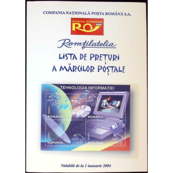 LISTA DE PRETURI A MARCILOR POSTALE VALABILA DE LA 1 IANUARIE 2004