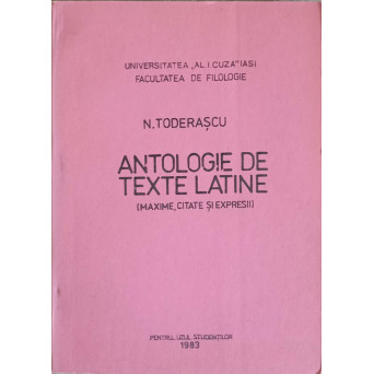 ANTOLOGIE TEXTE LATINE