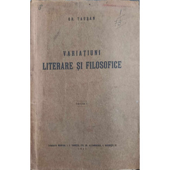 VARIATIUNI LITERARE SI FILOSOFICE