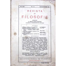 REVISTA DE FILOSOFIE NR.3-4 IULIE-DECEMBRIE 1939, VOL.XXIV