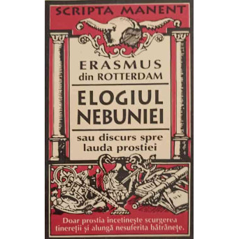 ELOGIUL NEBUNIEI SAU DISCURS SPRE LAUDA PROSTIEI