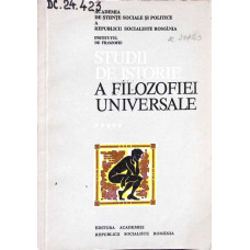 STUDII DE ISTORIE A FILOZOFIEI UNIVERSALE VOL. V