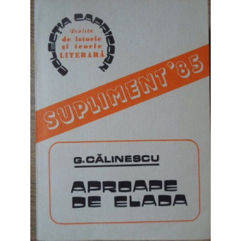 APROAPE DE ELADA. REPERE PENTRU O POSIBILA AXIOLOGIE