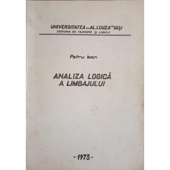 CURS DE ANALIZA LOGICA A LIMBAJULUI 