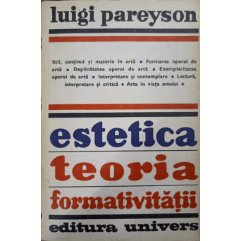 ESTETICA. TEORIA FORMATIVITATII