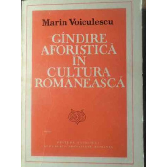 GANDIRE AFORISTICA IN CULTURA ROMANEASCA