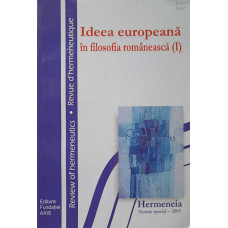 IDEEA EUROPEANA IN FILOSOFIA ROMANEASCA (I)