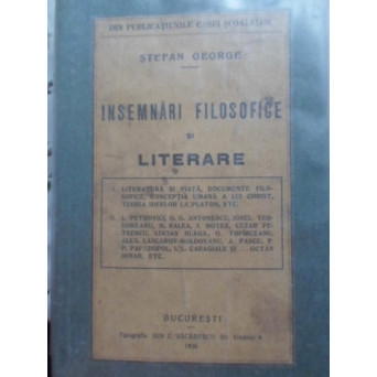 INSEMNARI FILOSOFICE SI LITERARE