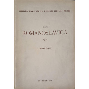 ROMANOSLAVICA VOL.6 FILOLOGIE