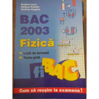 FIZICA BAC 2003. LISTA DE TERMENI, TESTE-GRILA