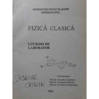 FIZICA CLASICA LUCRARI DE LABORATOR