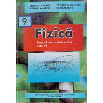 FIZICA MANUAL PENTRU CLASA A IX-A TIPUL F1